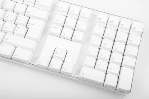 White computer keyboard Stock Photos