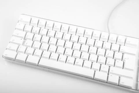 White computer keyboard Stock Photos
