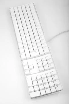 White computer keyboard Stock Photos