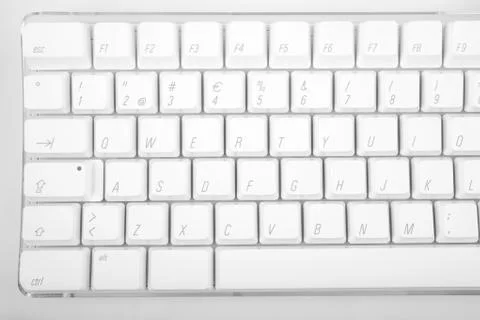 White computer keyboard Stock Photos
