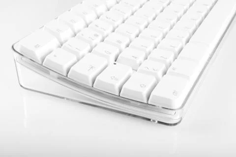 White computer keyboard Stock Photos