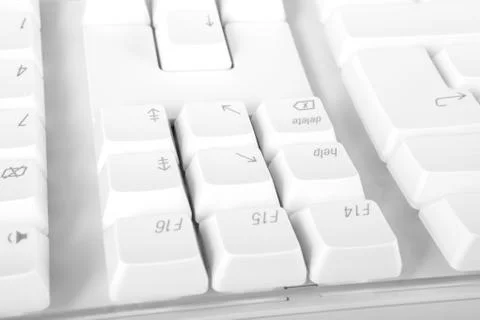 White computer keyboard Stock Photos
