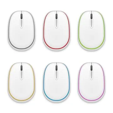 White Computer Mouse 스톡 일러스트