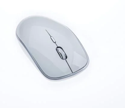 White Computer Mouse input device Stock Photos