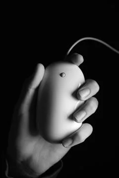 White computer mouse Stock Photos