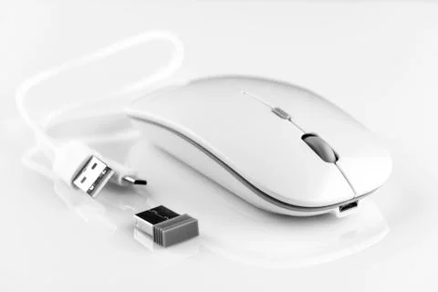 White computer mouse. Stock Photos