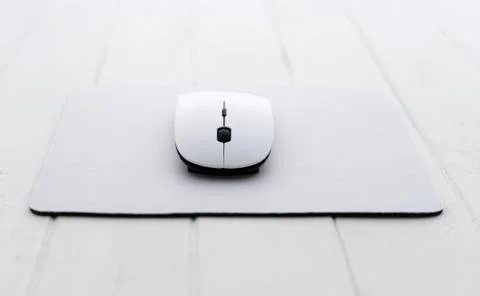 White computer mouse Stock Photos