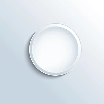 White concave button vector Illustrazione stock
