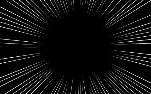 White concentration line on black background (effect line) Stockillustratie