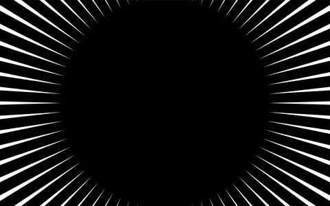 White concentration line on black background (effect line) Stockillustratie