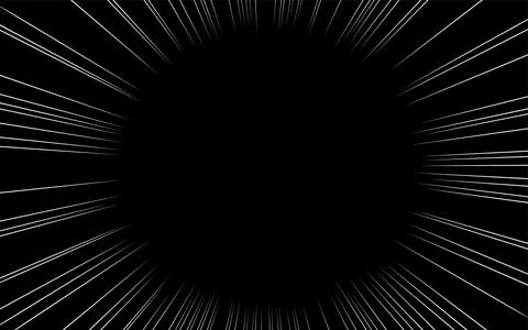 White concentration line on black background (effect line) Stockillustratie