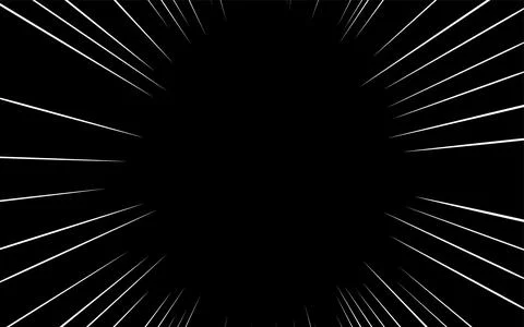 White concentration line on black background (effect line) Stockillustratie