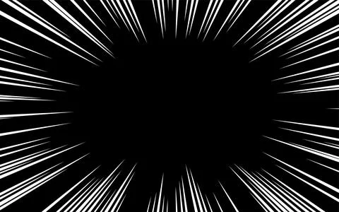 White concentration line on black background (effect line) Stockillustratie
