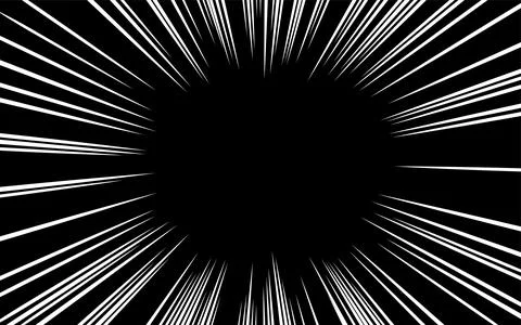 White concentration line on black background (effect line) Stockillustratie