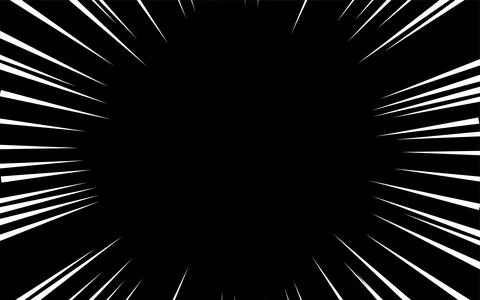 White concentration line on black background (effect line) Stockillustratie
