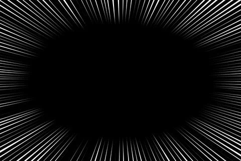 White concentration lines on black background Stock Illustration