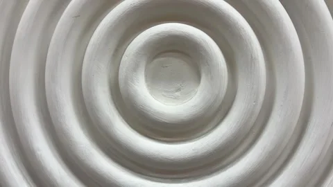 White Concentric 3D Spiral Wall Texture Stock Footage 332825902