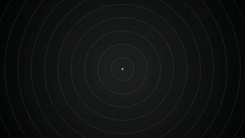 White concentric circles expand from a single point in a seamless loop Stock Footage 341494746