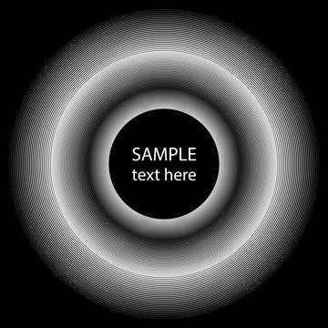 White concentric lines in rounded form Stock Illustration