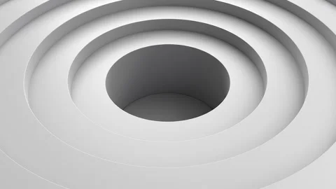 White concentric rings animating vertically for minimalist corporate presen.. 스톡 동영상 343214759
