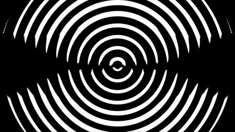 White concentric ripple loop futuristic abstract tech background Stock-Footage 333481521