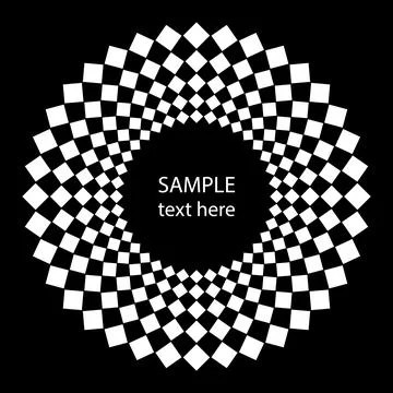 White concentric squares in circle form Stock Illustration