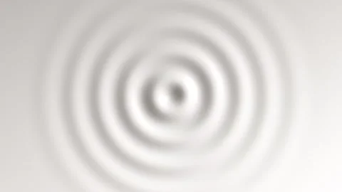 White concentric waves with slow relaxing loop motion Stock Footage 263479226