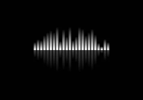 White concept equalizer design on black background White concept equalizer... Foto stock