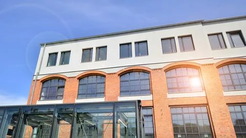 White Concrete Building wall Stock Photos