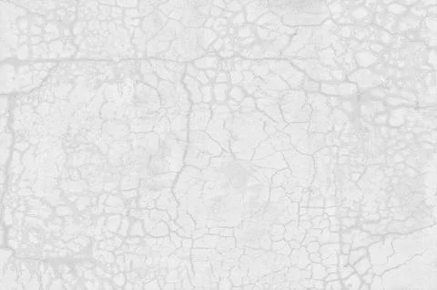 White concrete wall pattern with crack texture background Stock Photos