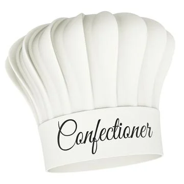 White confectioner chef hat. 3D rendering Stock Illustration