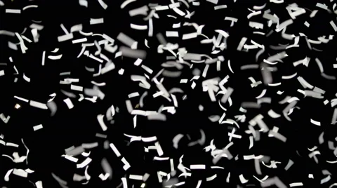 White Confetti 3 Stock Footage 61409217
