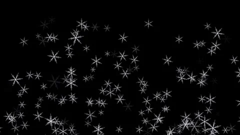 White confetti snowflakes black background overlay effect -4k Seamless Loop Stockbeeldmateriaal 265122246