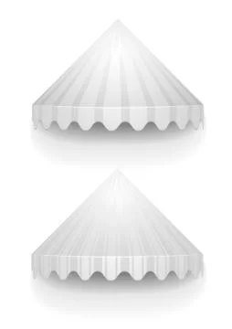 White conical awnings Illustrazione stock