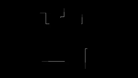 White connecting moving lines for technology background Vidéo 284462920