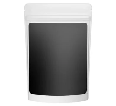 A white container with a black lid Stock Illustration