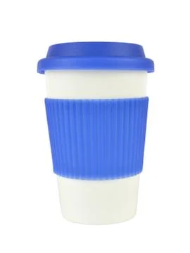 White Container with a Lid on White Stock Photos