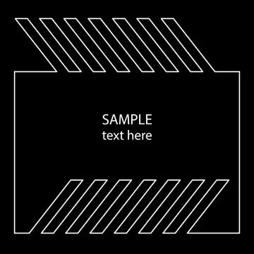 White continuous line abstract frame Stock Illustration