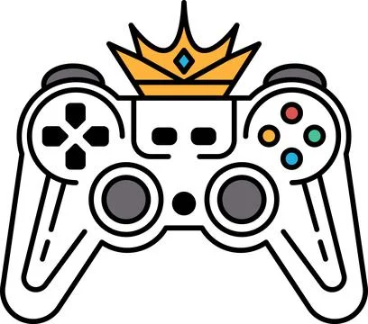 A white controller with a crown on top Stock Illustration