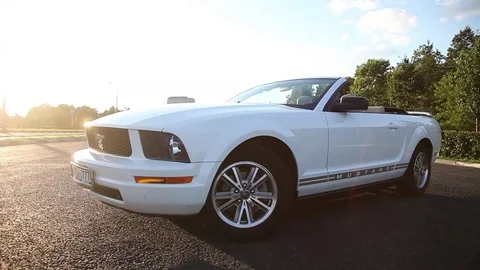 White convertible preview Stock Footage 78556401