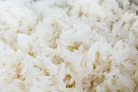 White cooked rice Foto stock