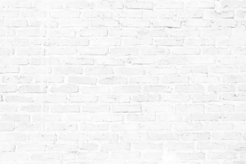 White Cool Brick Wall Texture Background. Stock Photos