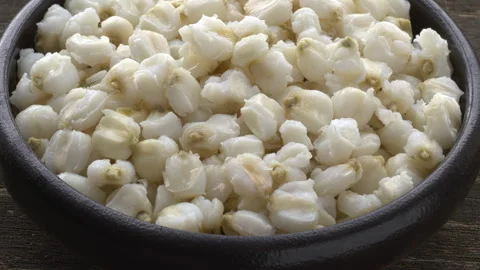 White corn kernels in a bowl. Stock Footage 277457297