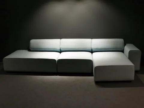 White corner sofa Stock Photos
