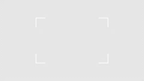 White corner target UI frame and text box animation on transparent background. Video stock 337090274