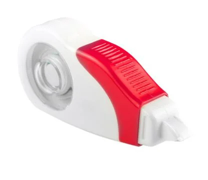 White corrector records on paper isolated on white background Stock Photos