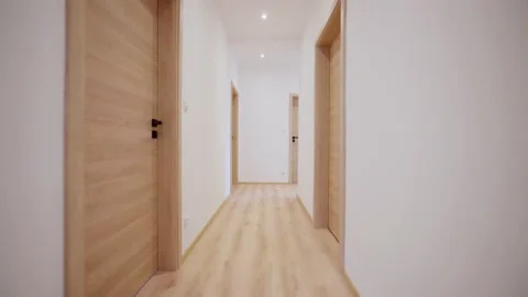 White corridor with a doors Stock Footage 230889927