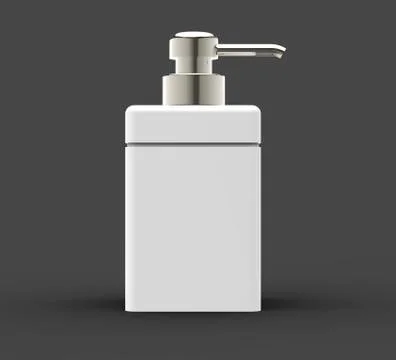 White cosmetic bottle Illustrazione stock