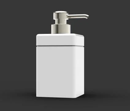 White cosmetic bottle Illustrazione stock