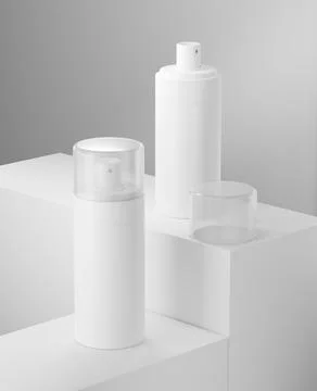 White cosmetics no label Stock Illustration
